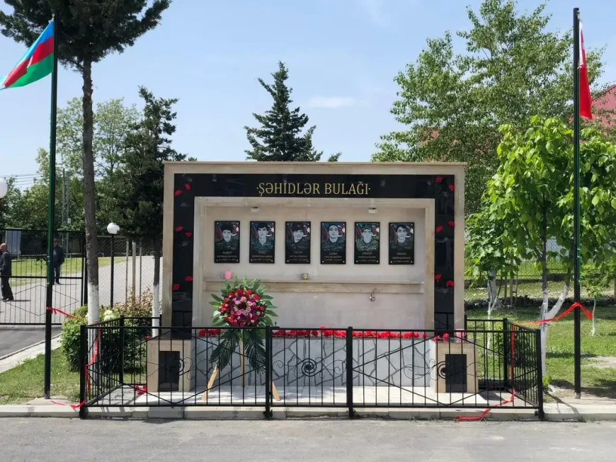 Bucaq kəndində şəhidlərin xatirəsinə inşa edilmiş bulağın açılışı olub
