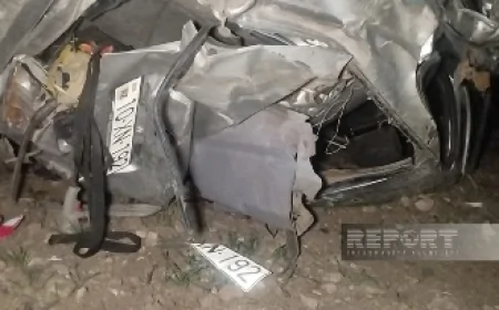 Oğuzda BMW Avtomobili Aşıb Qəza Nəticəsində Ölən və Xəsarət Alanlar Var