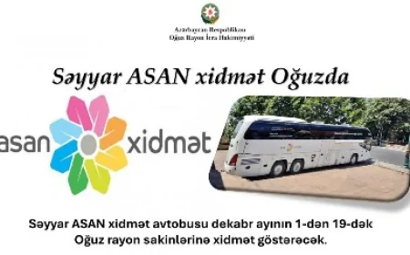 Səyyar Asan Xidmət Bu Tarixdə Oğuzda Olacaq